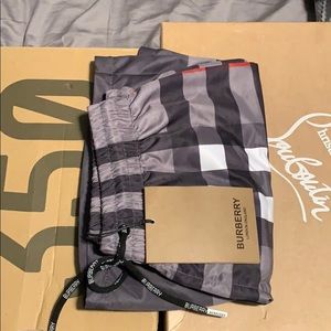 Burberry swim trucks.